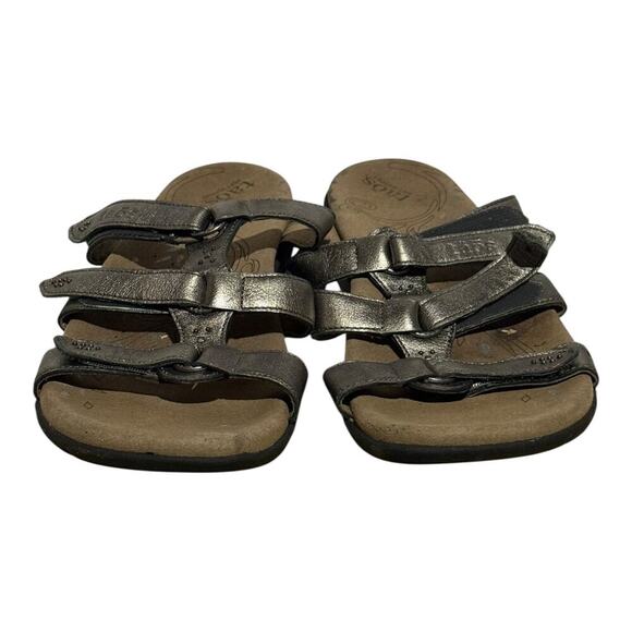 Taos Footwear Women's Comfort Sandals Metallic Strappy Size 11 Arch Support - Picture 2 of 8